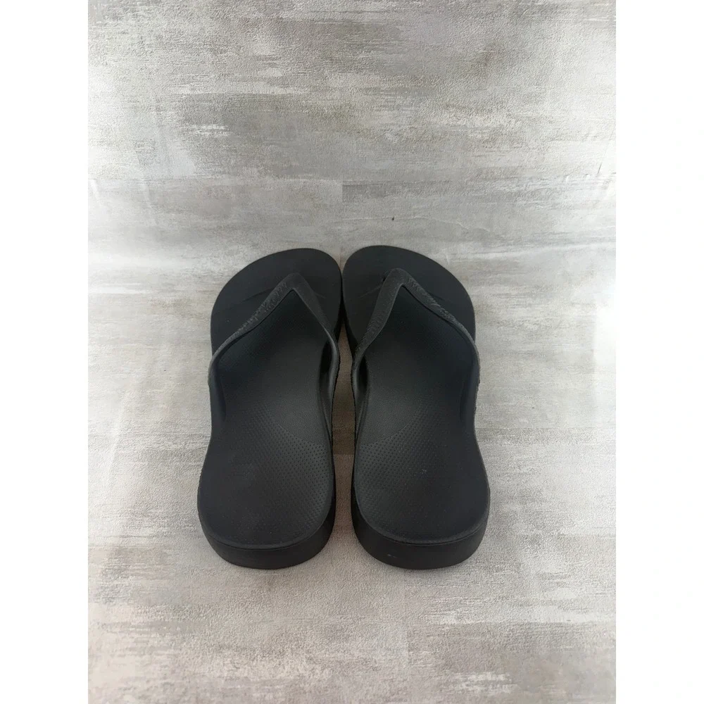 Archies High Arch Support Flip Flops Black Orthotic Recovery Sandals W11 M10